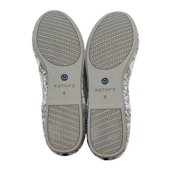 Rothy's The Loafer Ivory‎ Grey Snake Women’s Size 6 - Picture 7 of 10